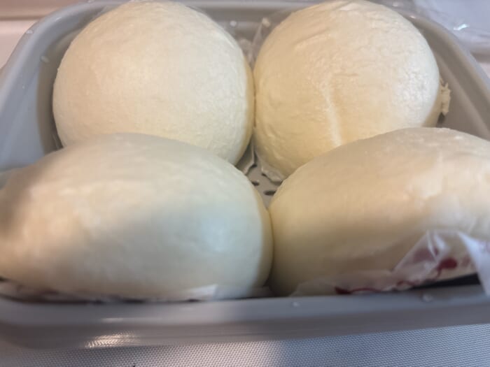 蒸らし終わった中華まん